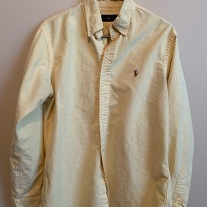 Yellow Ralph Lauren Long Sleeve Button Down Shirt